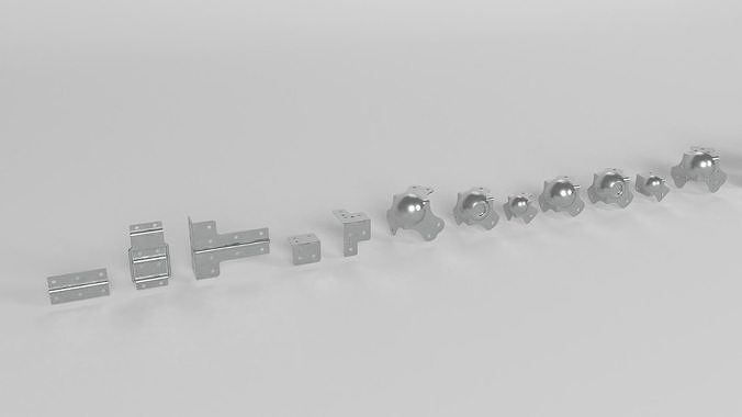Flight Case components 3D model 3D model