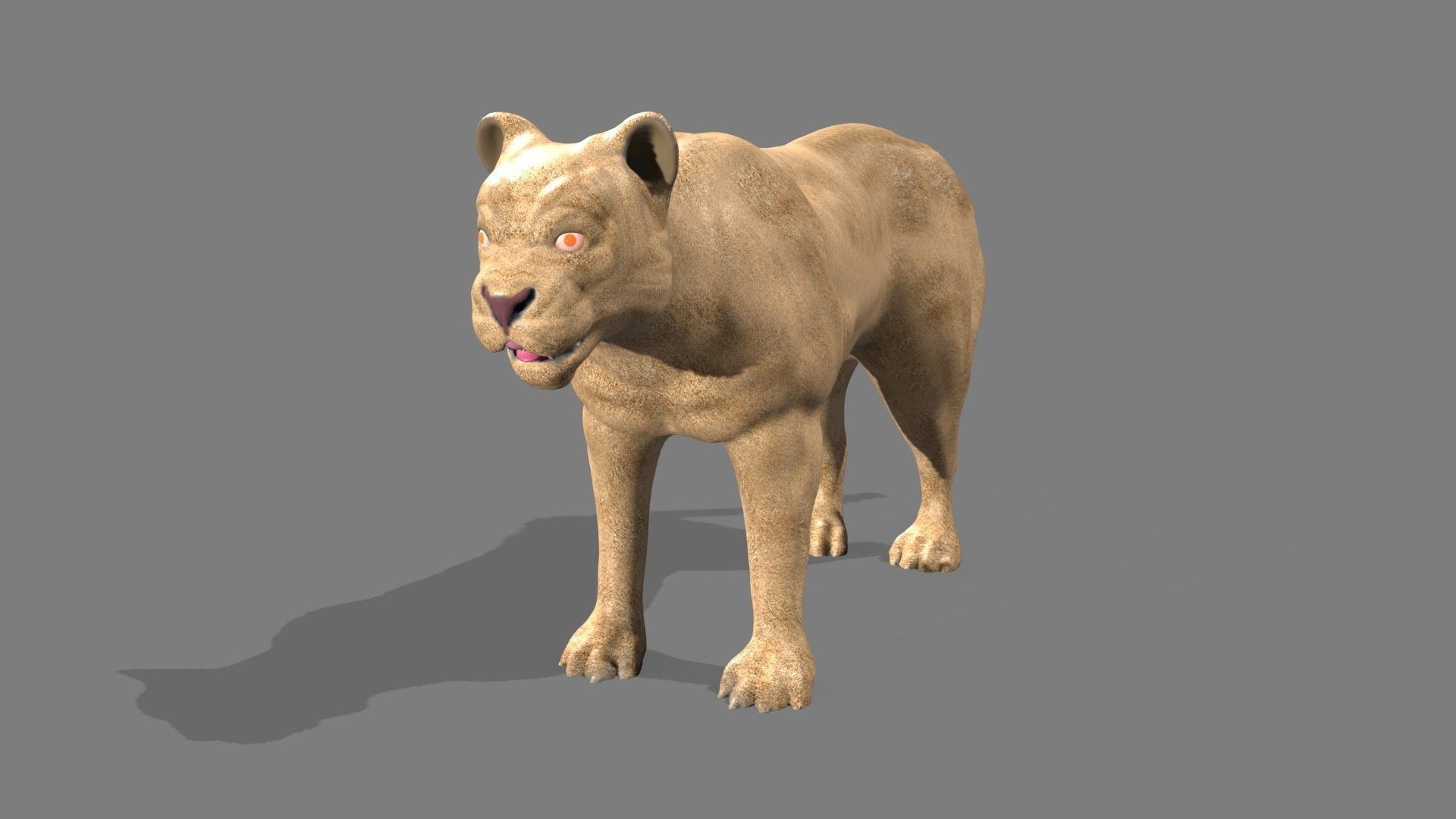 Lioness lion 3D model_1
