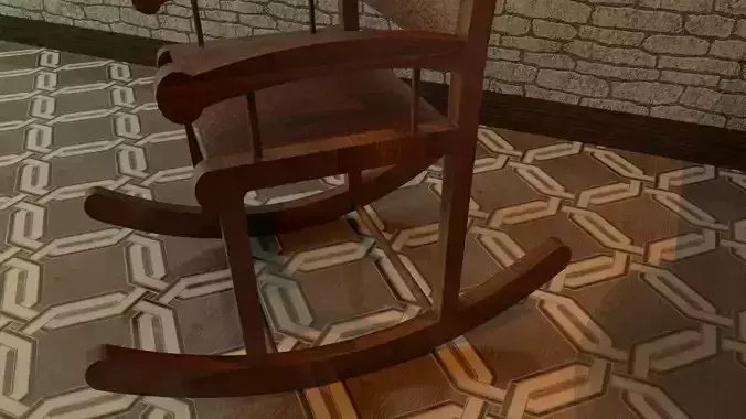 ROCKING CHAIR Low-poly 3D model