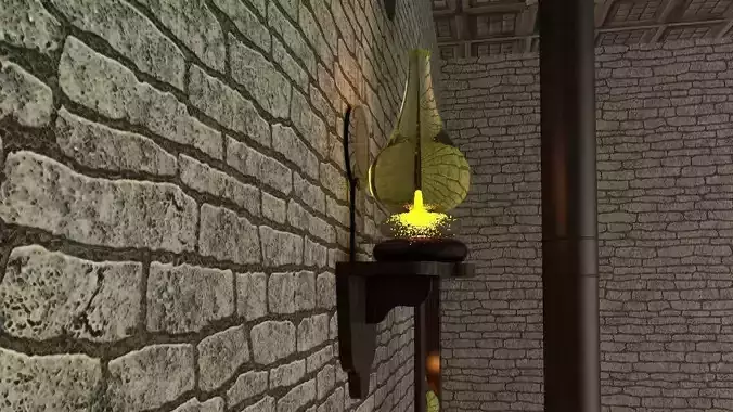 OIL LAMP Low-poly 3D model