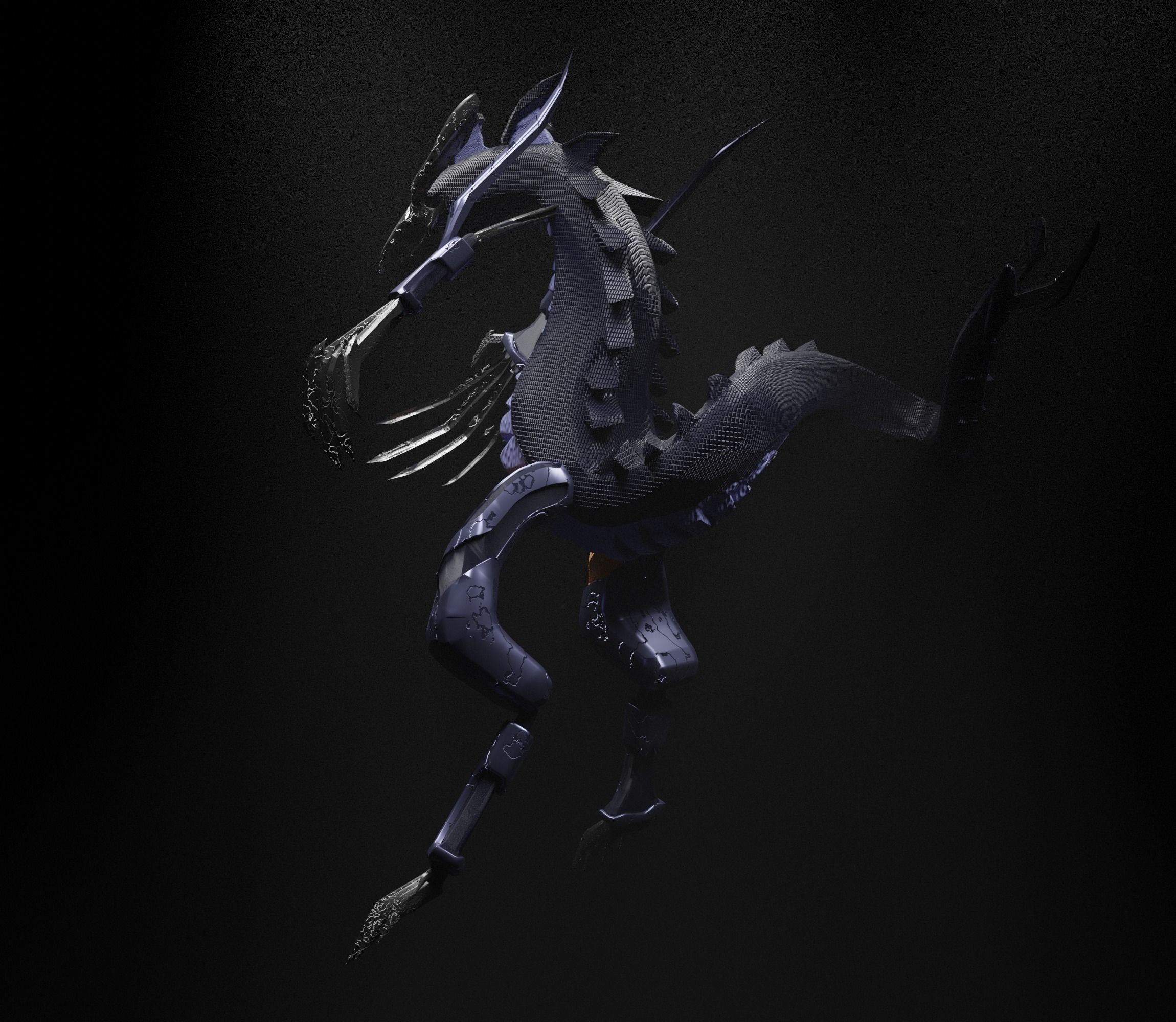 Metallic Dragoon Free 3D model_15