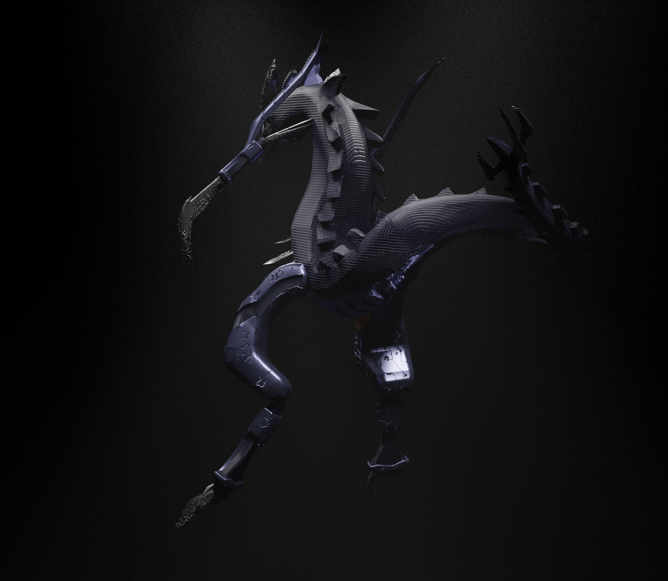 Metallic Dragoon Free 3D model_17