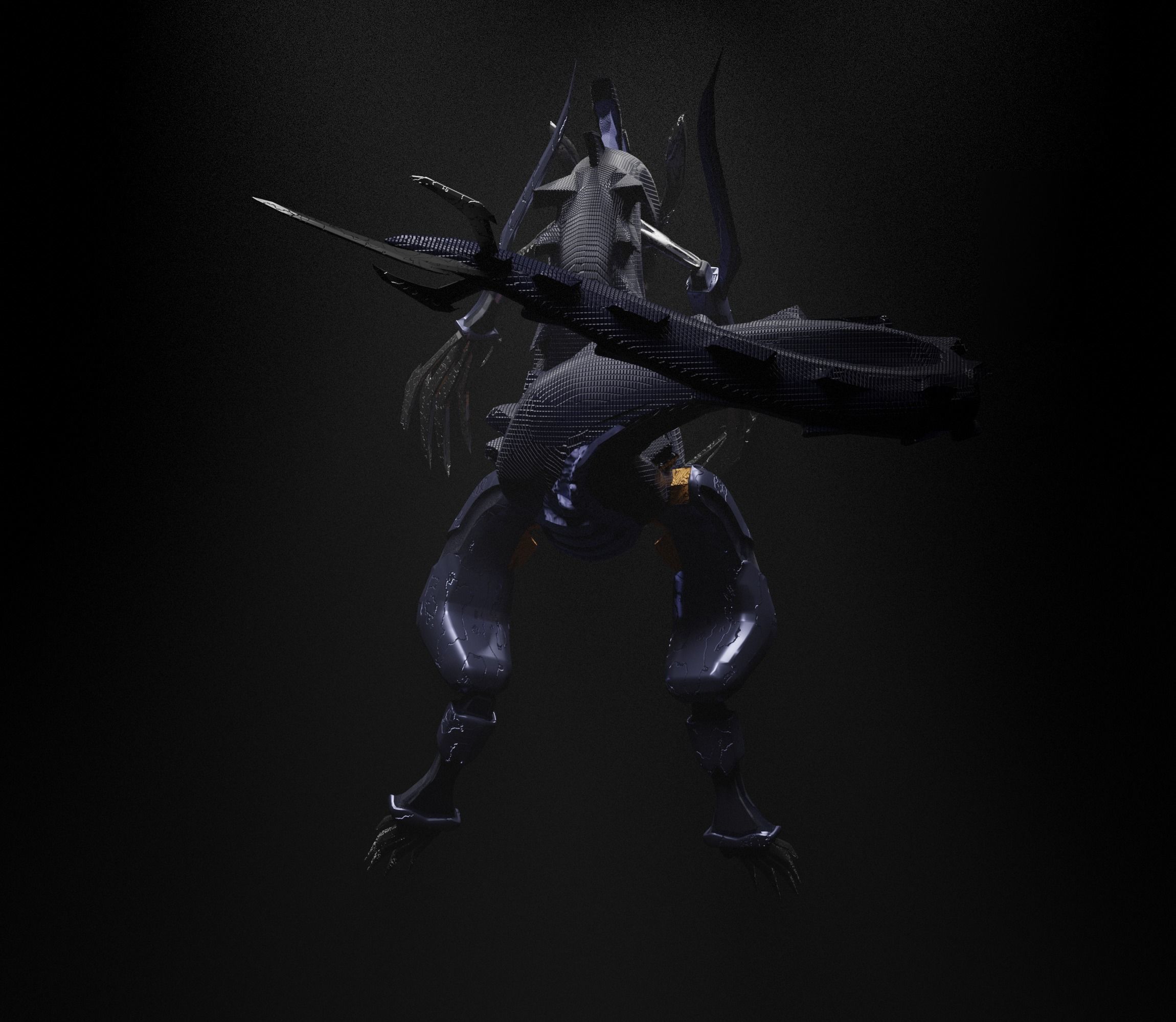 Metallic Dragoon Free 3D model_13