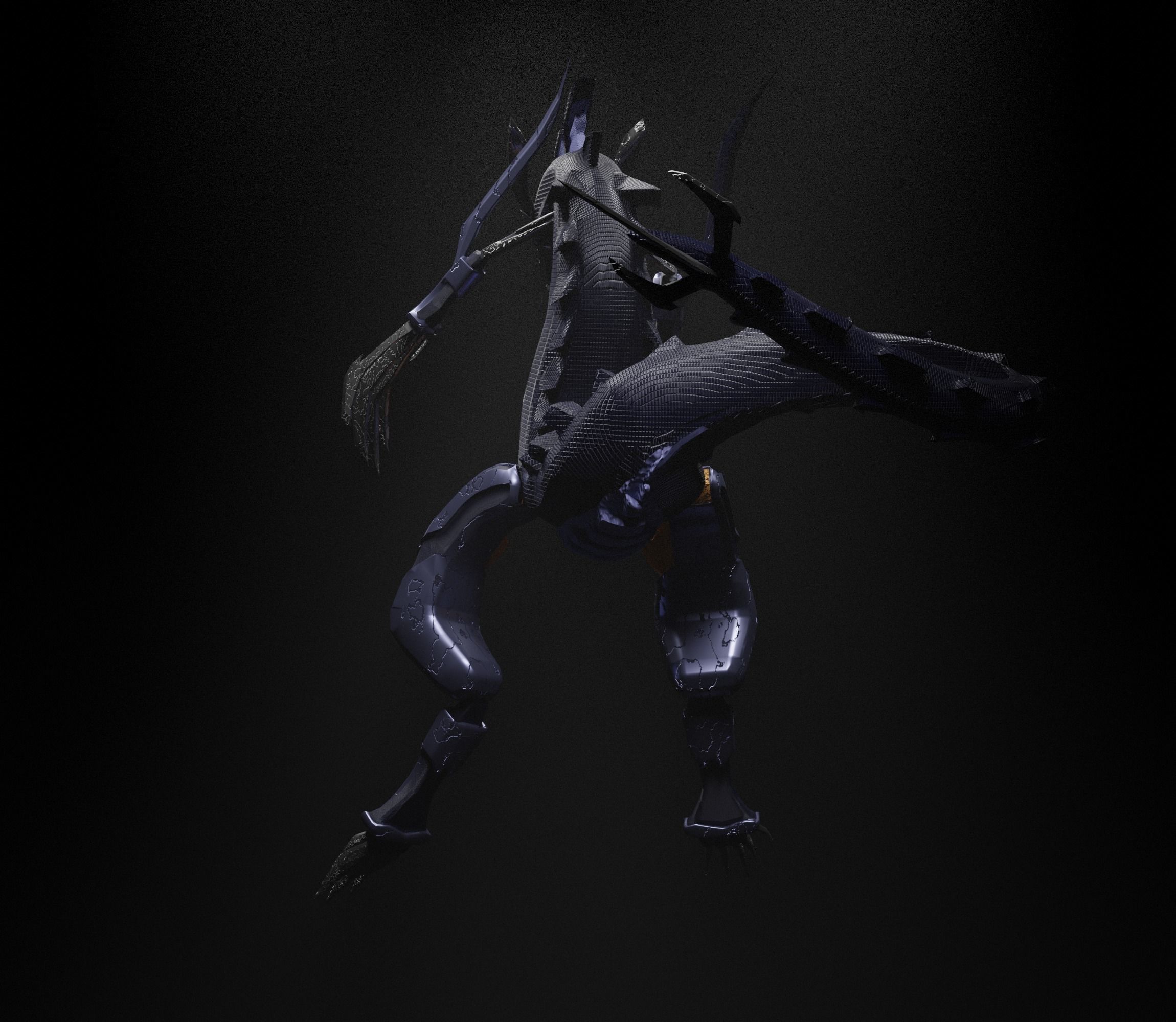 Metallic Dragoon Free 3D model_16