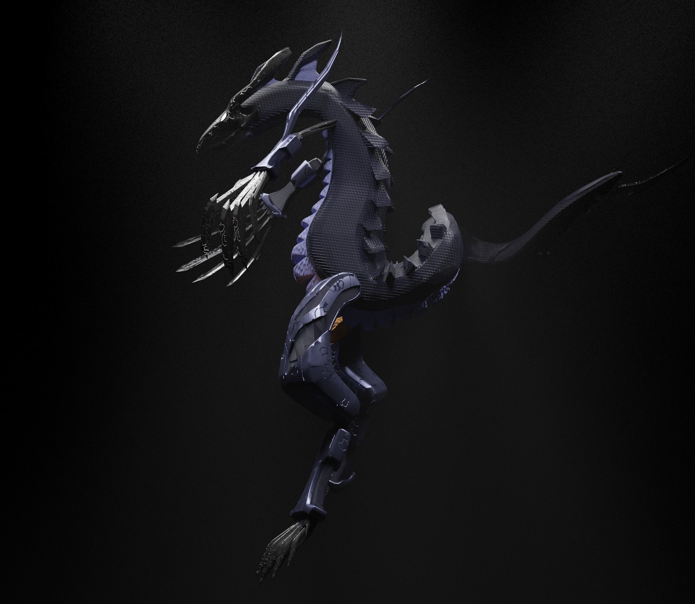 Metallic Dragoon Free 3D model_8