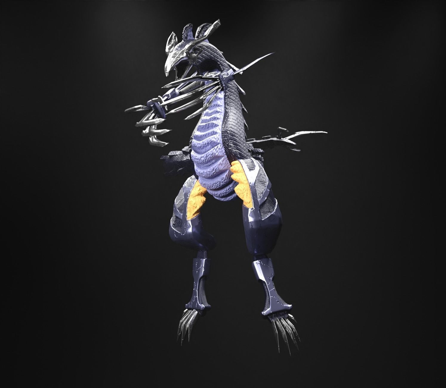 Metallic Dragoon Free 3D model_1