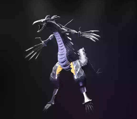 Metallic Dragoon Free 3D model Metallic Dragoon Free 3D model