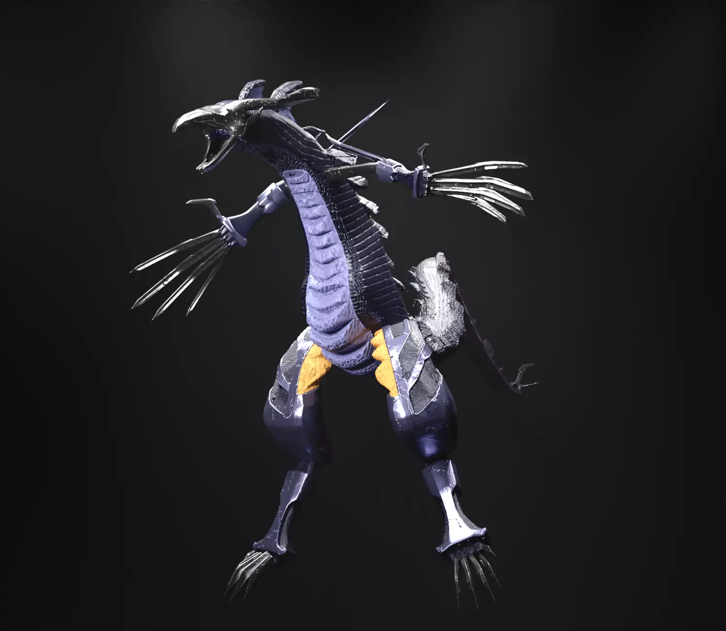 Metallic Dragoon Free 3D model_0