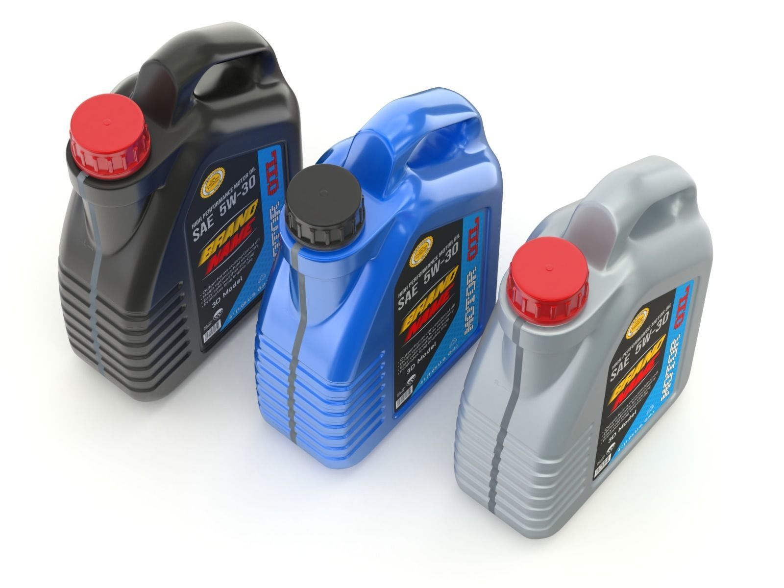 Engine Oil Bottle 3D model_8