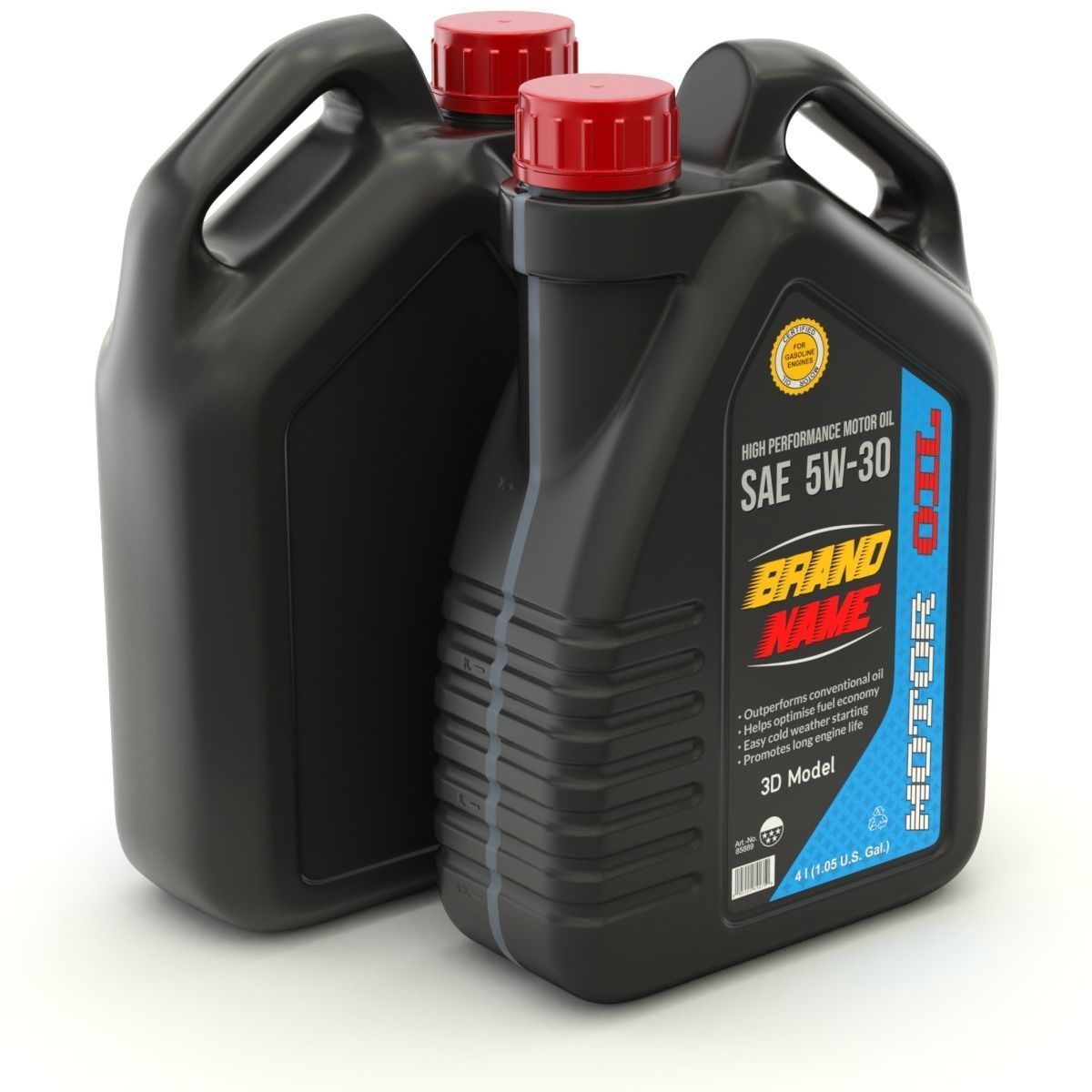 Engine Oil Bottle 3D model_2