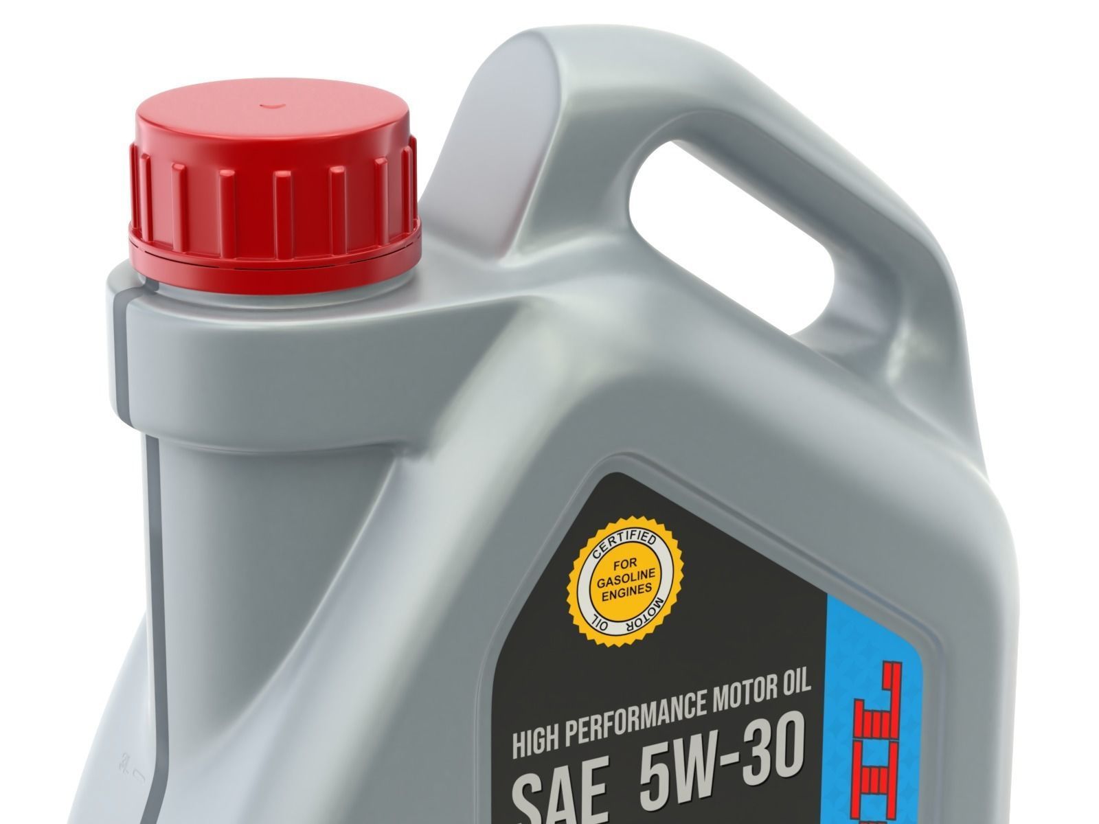 Engine Oil Bottle 3D model_4