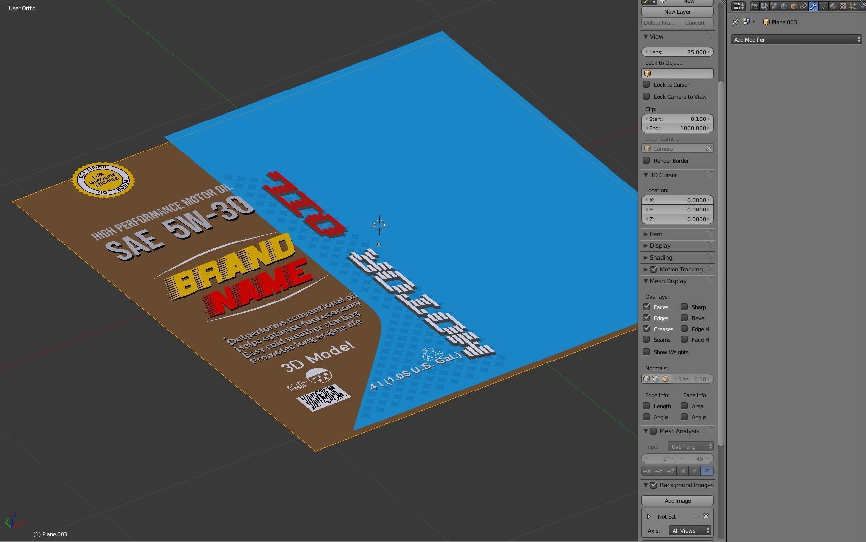 Engine Oil Bottle 3D model_15