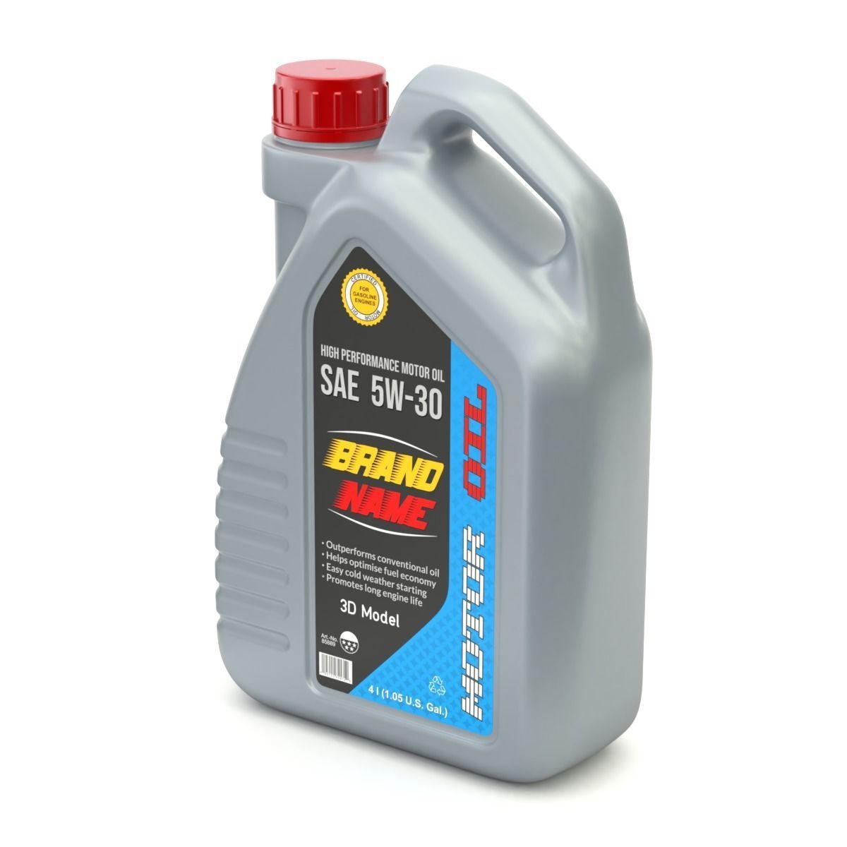 Engine Oil Bottle 3D model_3