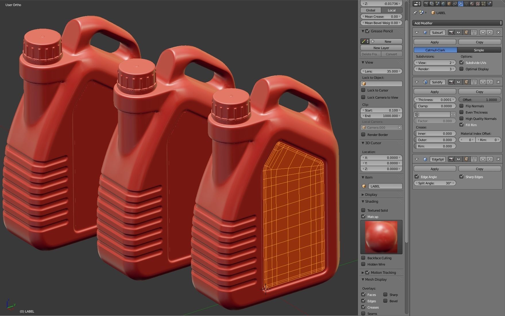 Engine Oil Bottle 3D model_17