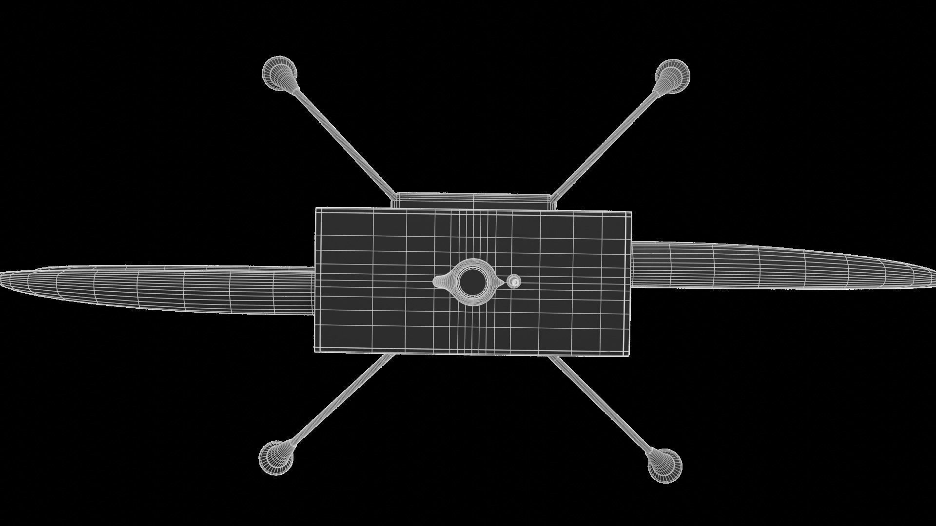 Mars Helicopter Low-poly 3D model_11