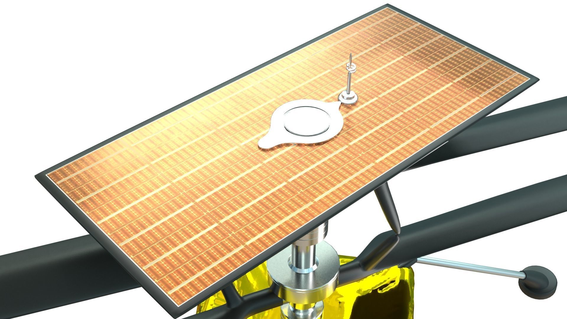 Mars Helicopter Low-poly 3D model_1