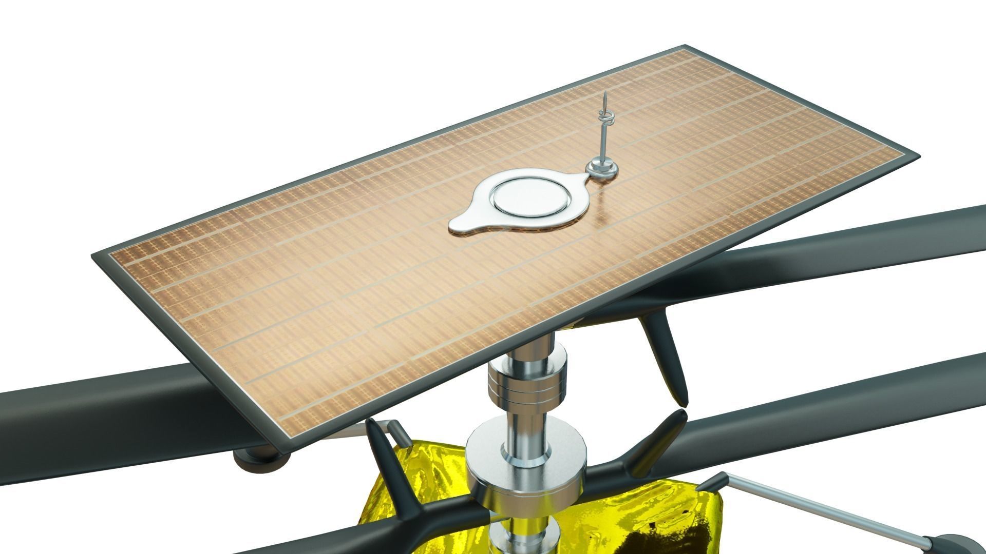 Mars Helicopter Low-poly 3D model_3