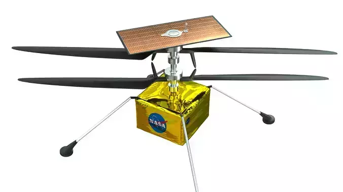 Mars Helicopter Low-poly 3D model