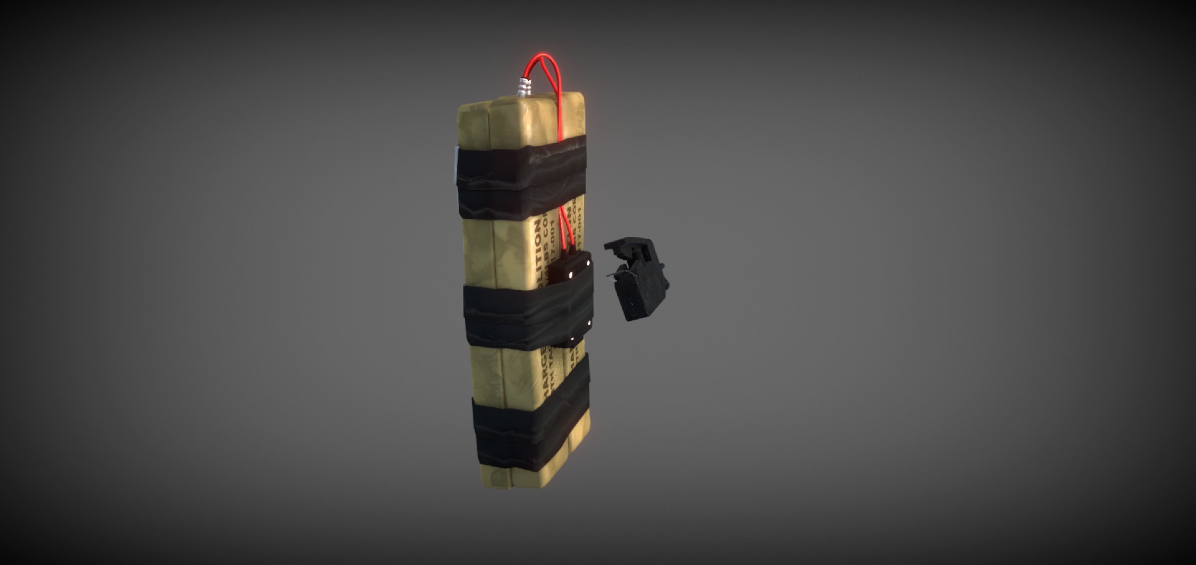 C-4 C4 explosive Low-poly 3D model_2
