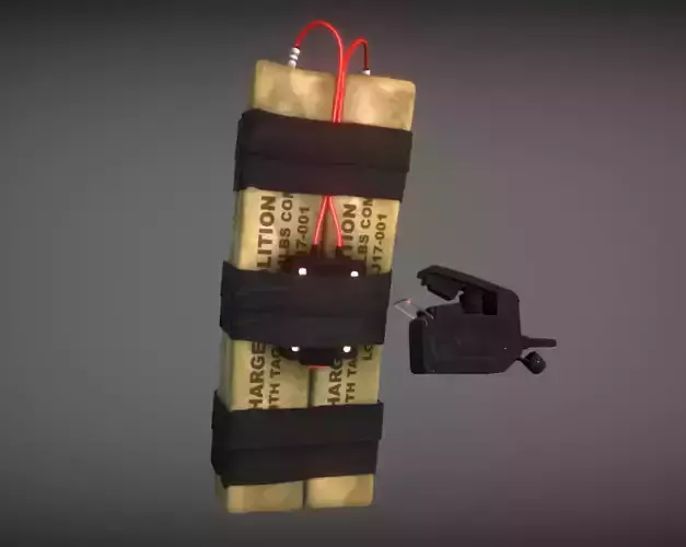 C-4 C4 explosive Low-poly 3D model