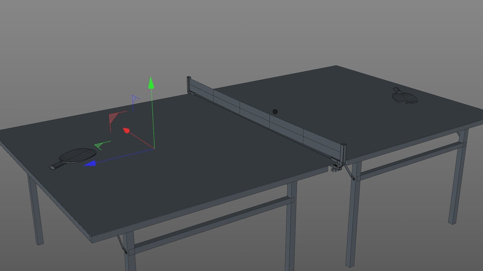 ping-pong table Low-poly 3D model_9