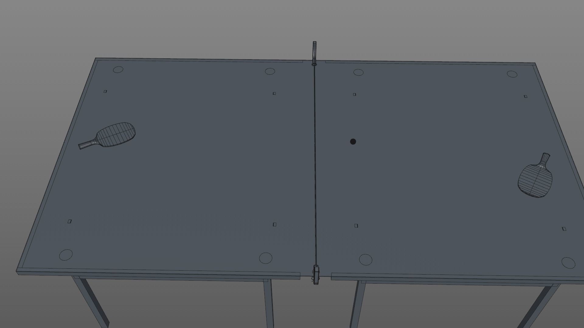 ping-pong table Low-poly 3D model_8