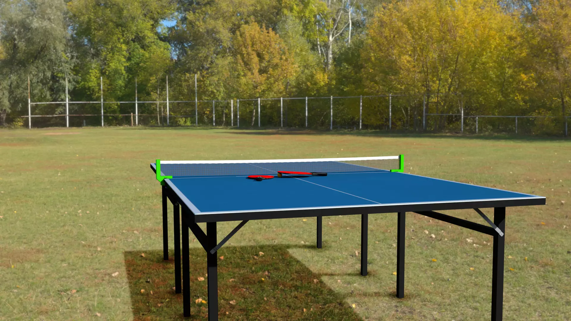 ping-pong table Low-poly 3D model_0