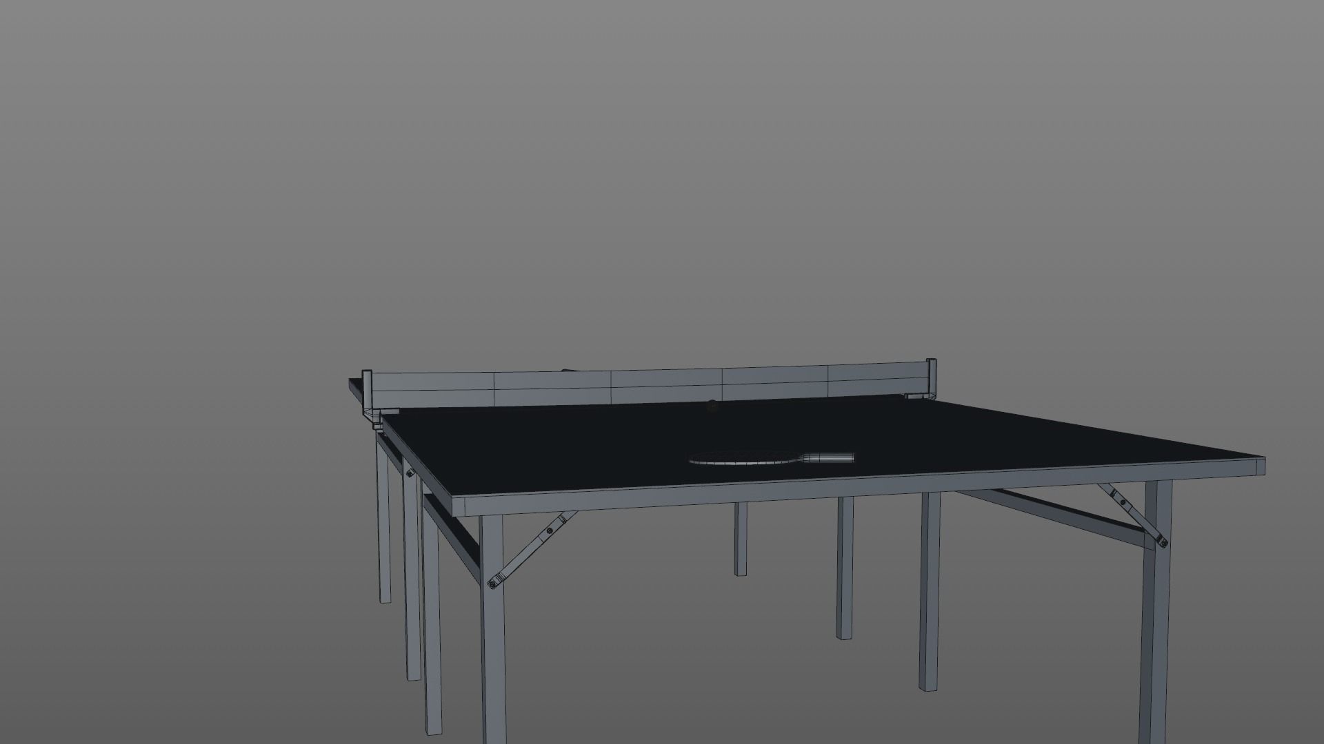 ping-pong table Low-poly 3D model_7