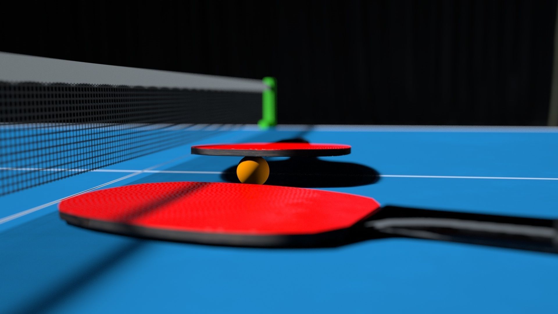 ping-pong table Low-poly 3D model_6