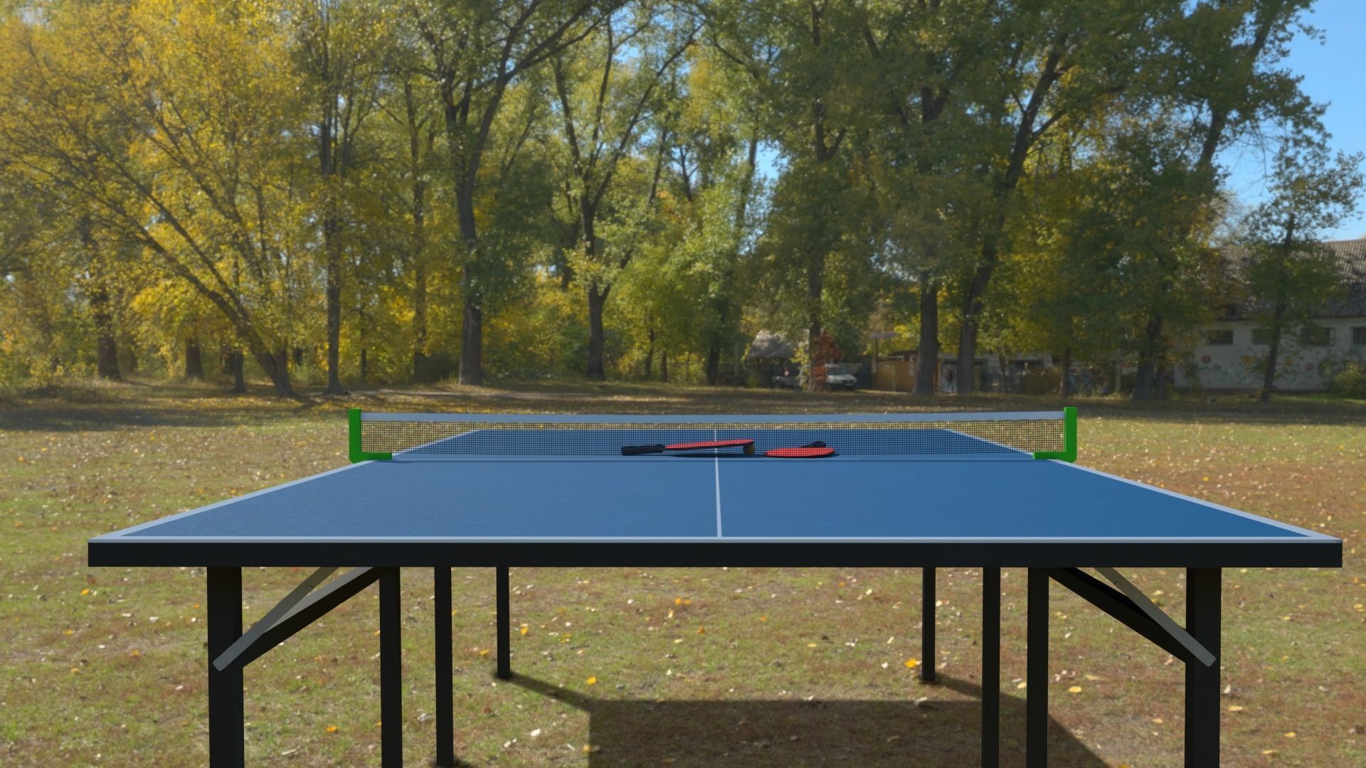 ping-pong table Low-poly 3D model_4