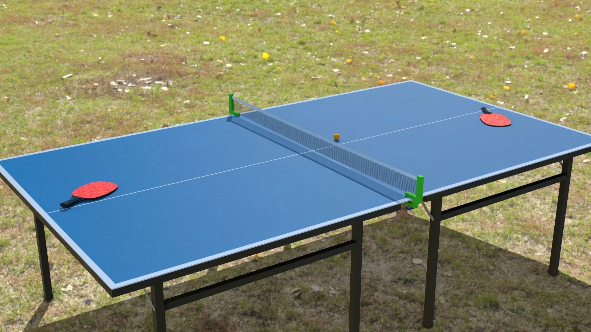 ping-pong table Low-poly 3D model_2
