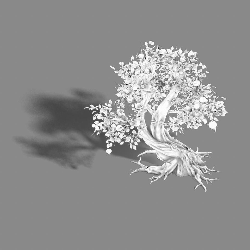 Grass Temple Village - Tree 02 3D model_1