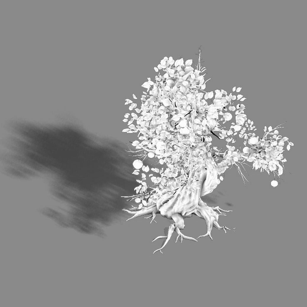 Grass Temple Village - Tree 02 3D model_8