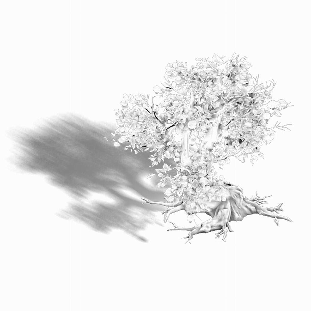 Grass Temple Village - Tree 02 3D model_3