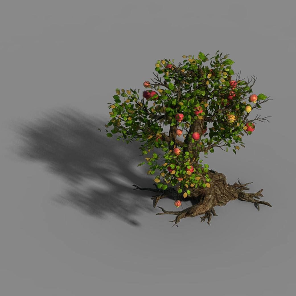 Grass Temple Village - Tree 02 3D model_2