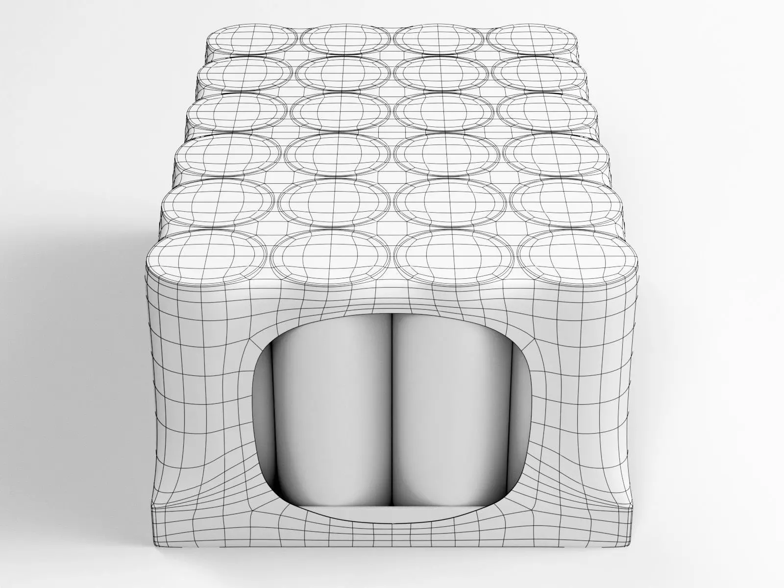 24 pack shrinkwrapped 330ml sleek cans with a card tray base 3D model_5