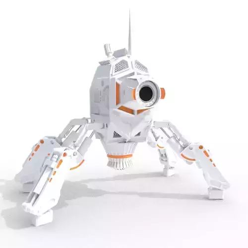 Futuristic Droid Robot Free 3D model