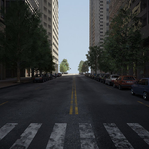 Realistic City District H20-H36 3D model 5