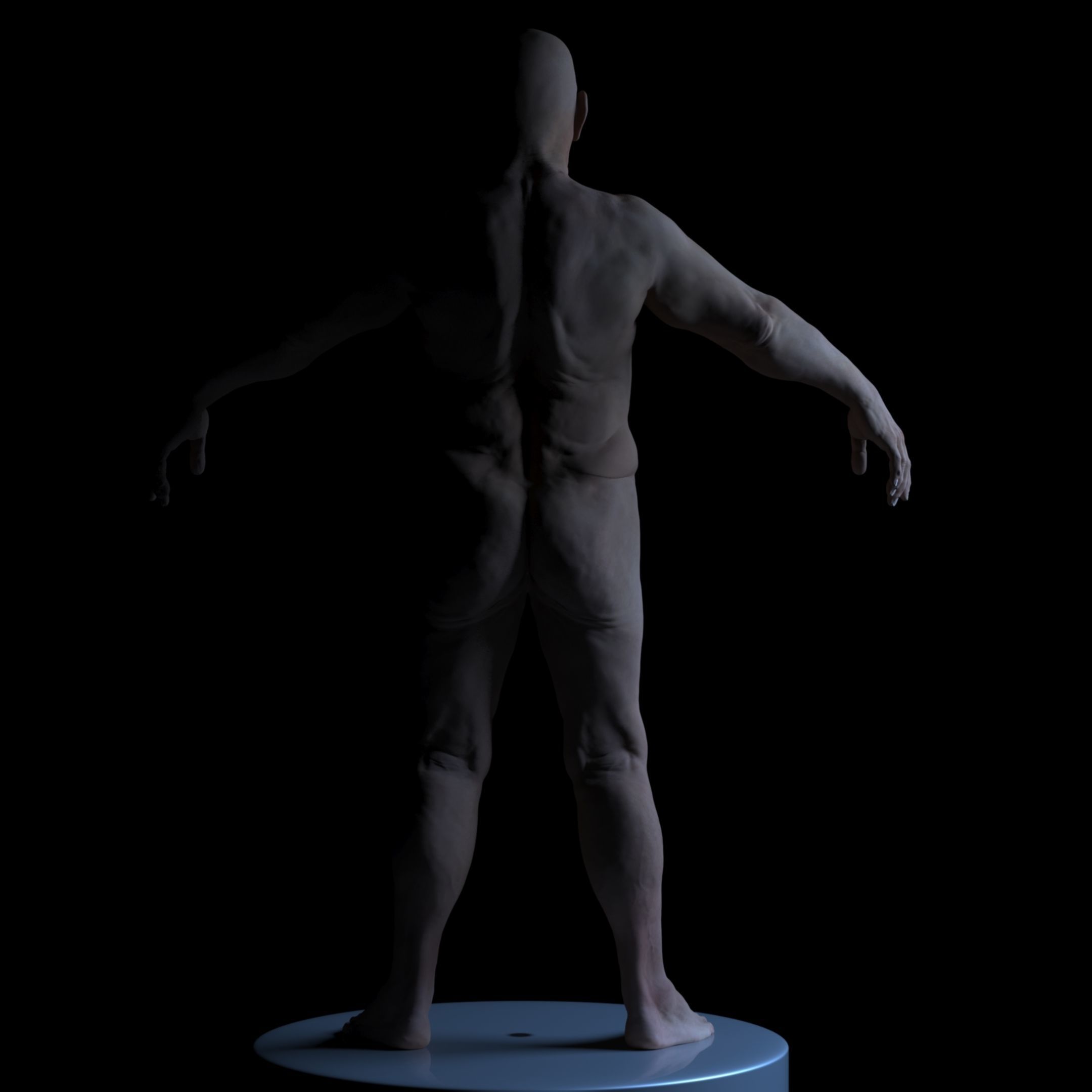 OldMan High Detailed High and Low Poly Low-poly 3D model_9