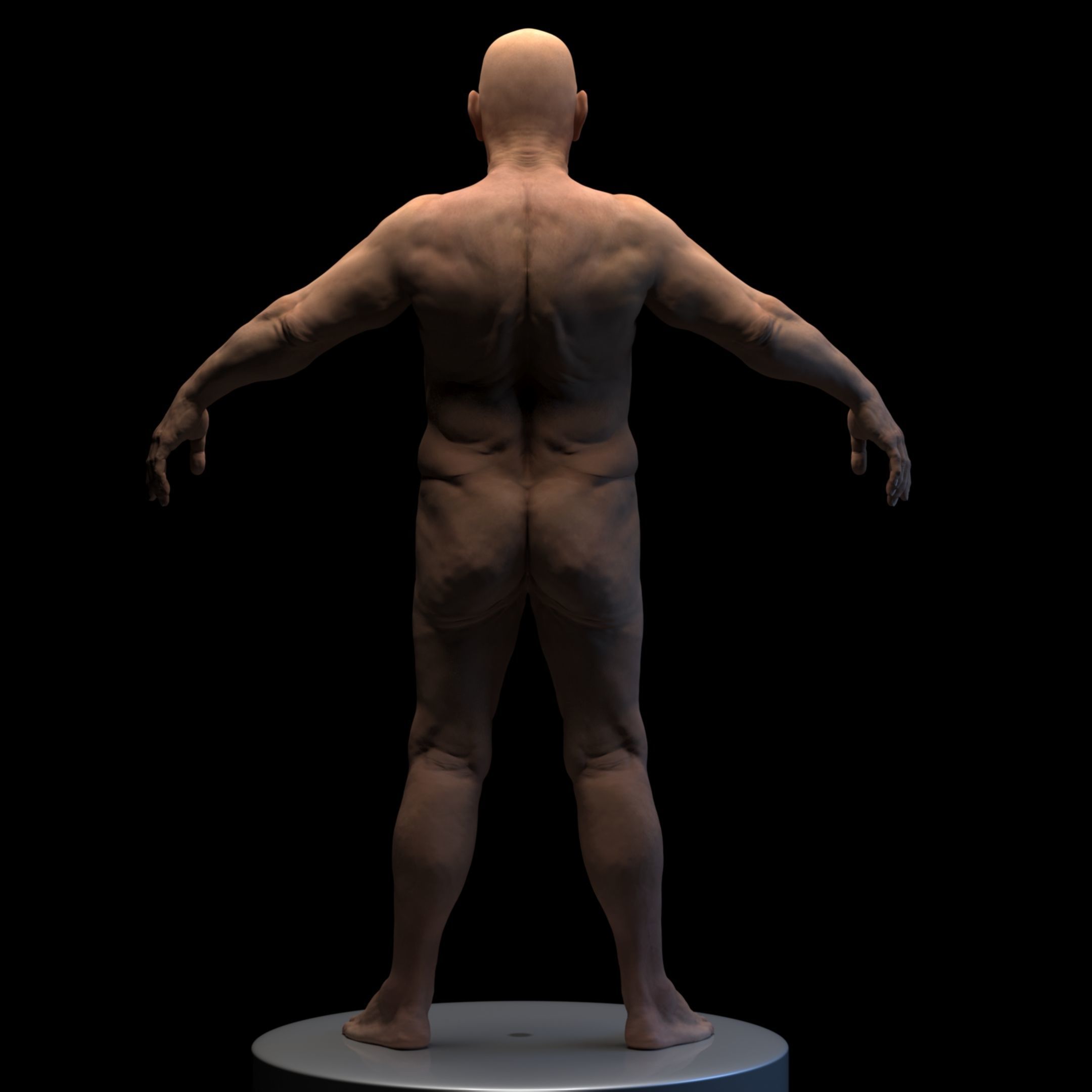 OldMan High Detailed High and Low Poly Low-poly 3D model_8