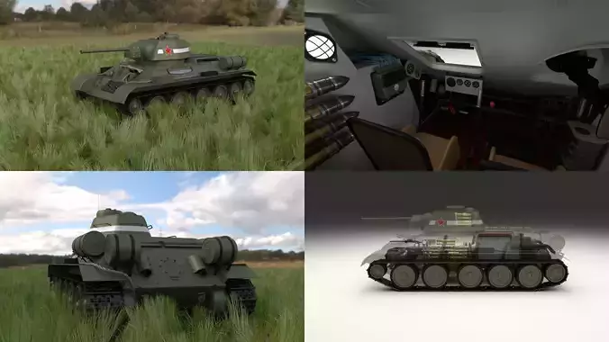 T-34 76 Interior Engine Bay Full HDRI