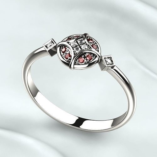 Fashion Gold Ruby Ring 3D print model