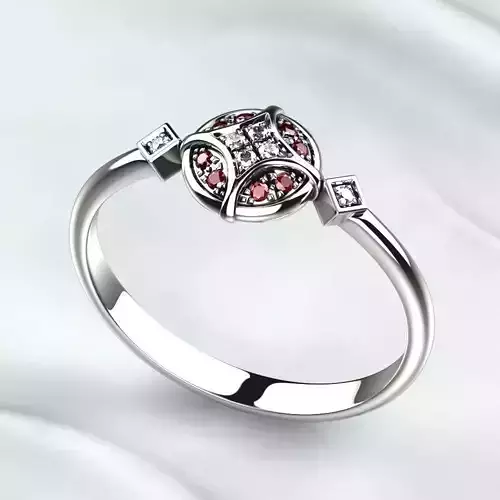 Fashion Gold Ruby Ring