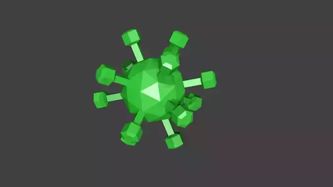 VIRUS Lowpoly coronavirus Free low-poly 3D model