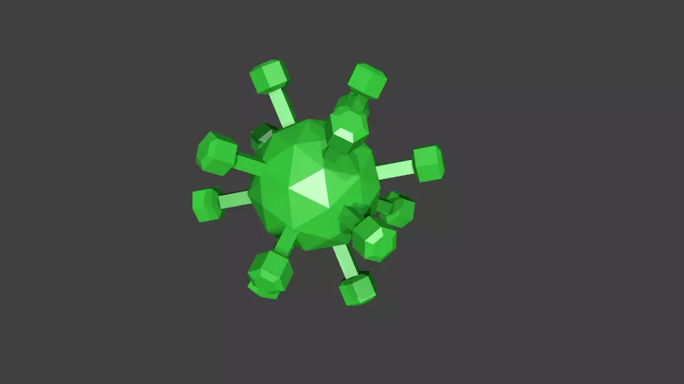 VIRUS Lowpoly coronavirus Free low-poly 3D model