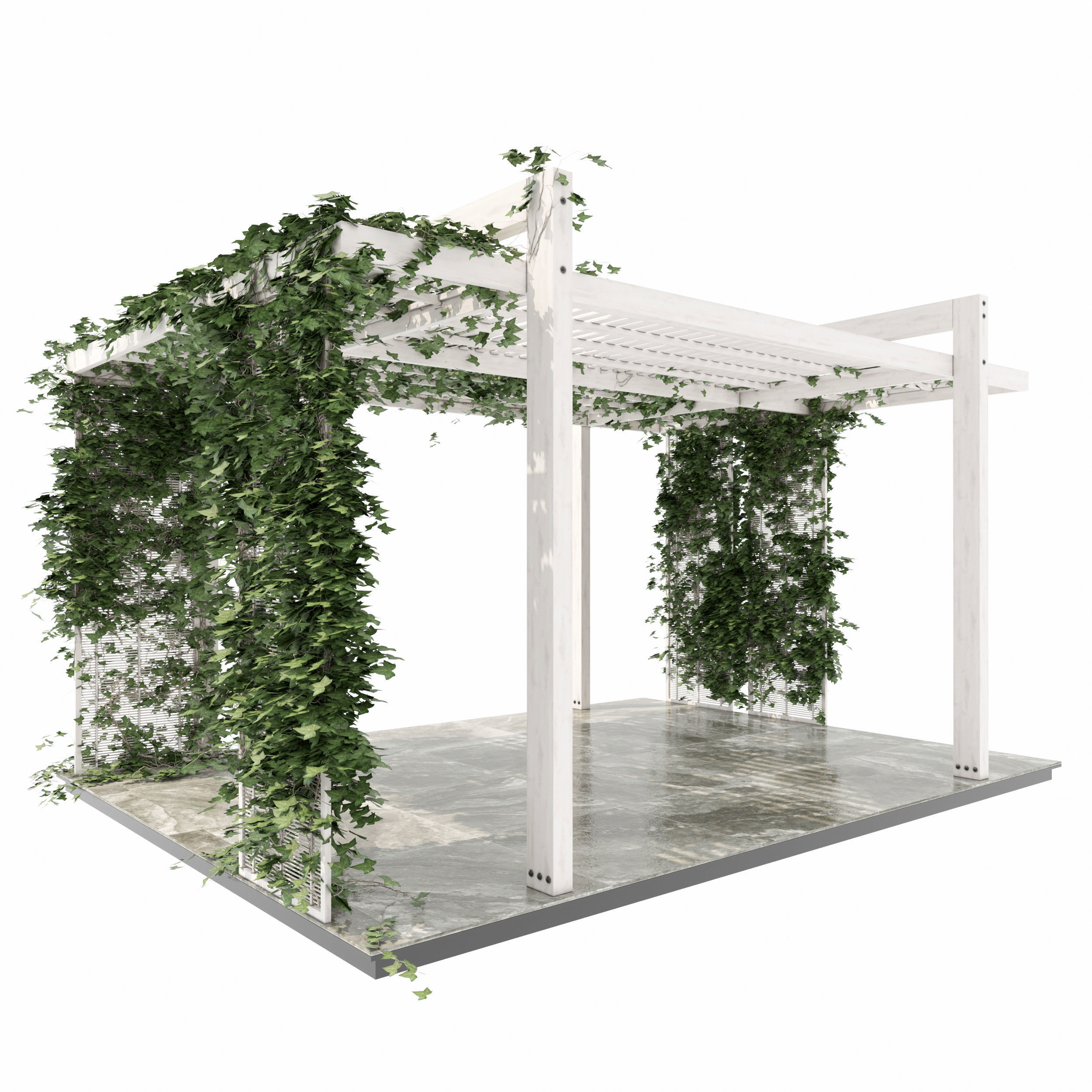 Pergola ivy 3D model_1