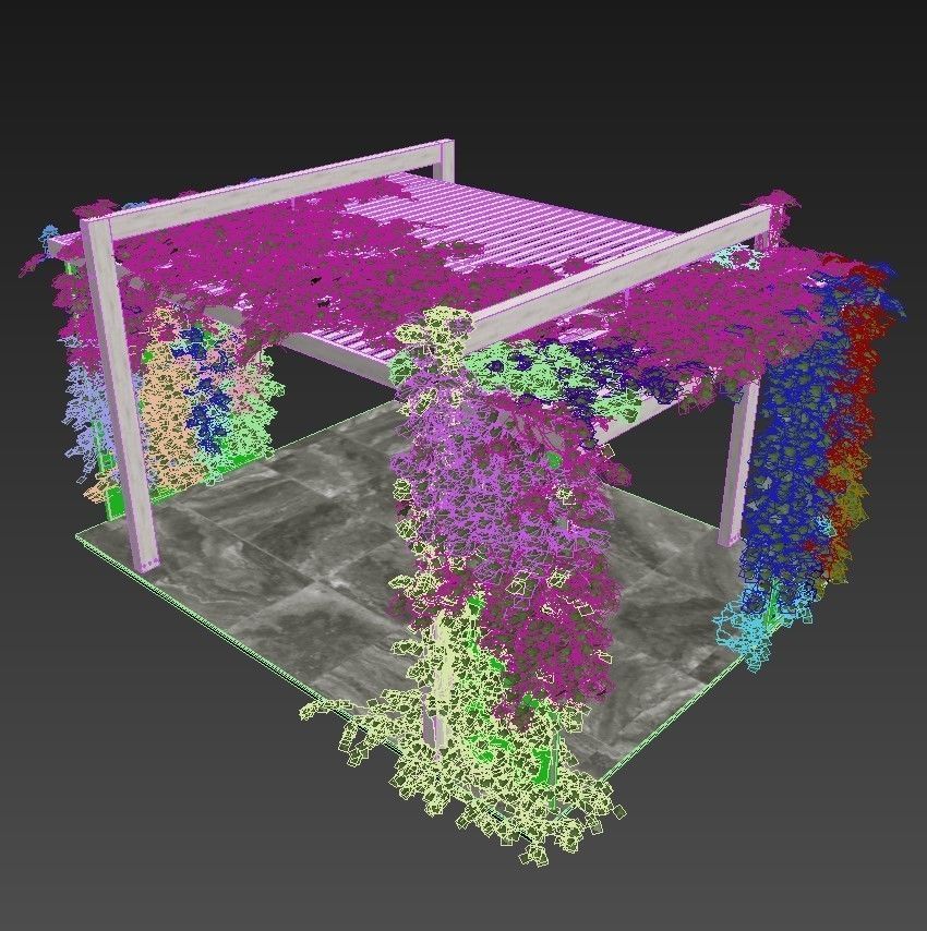 Pergola ivy 3D model_6
