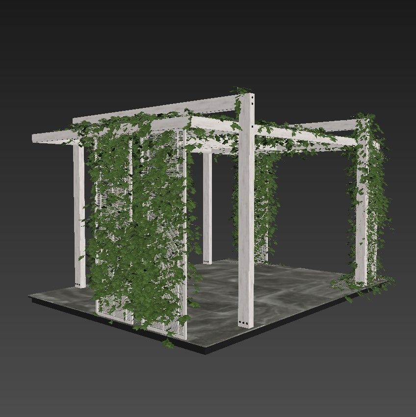 Pergola ivy 3D model_5