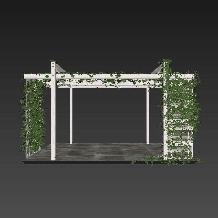 Pergola ivy 3D model_7