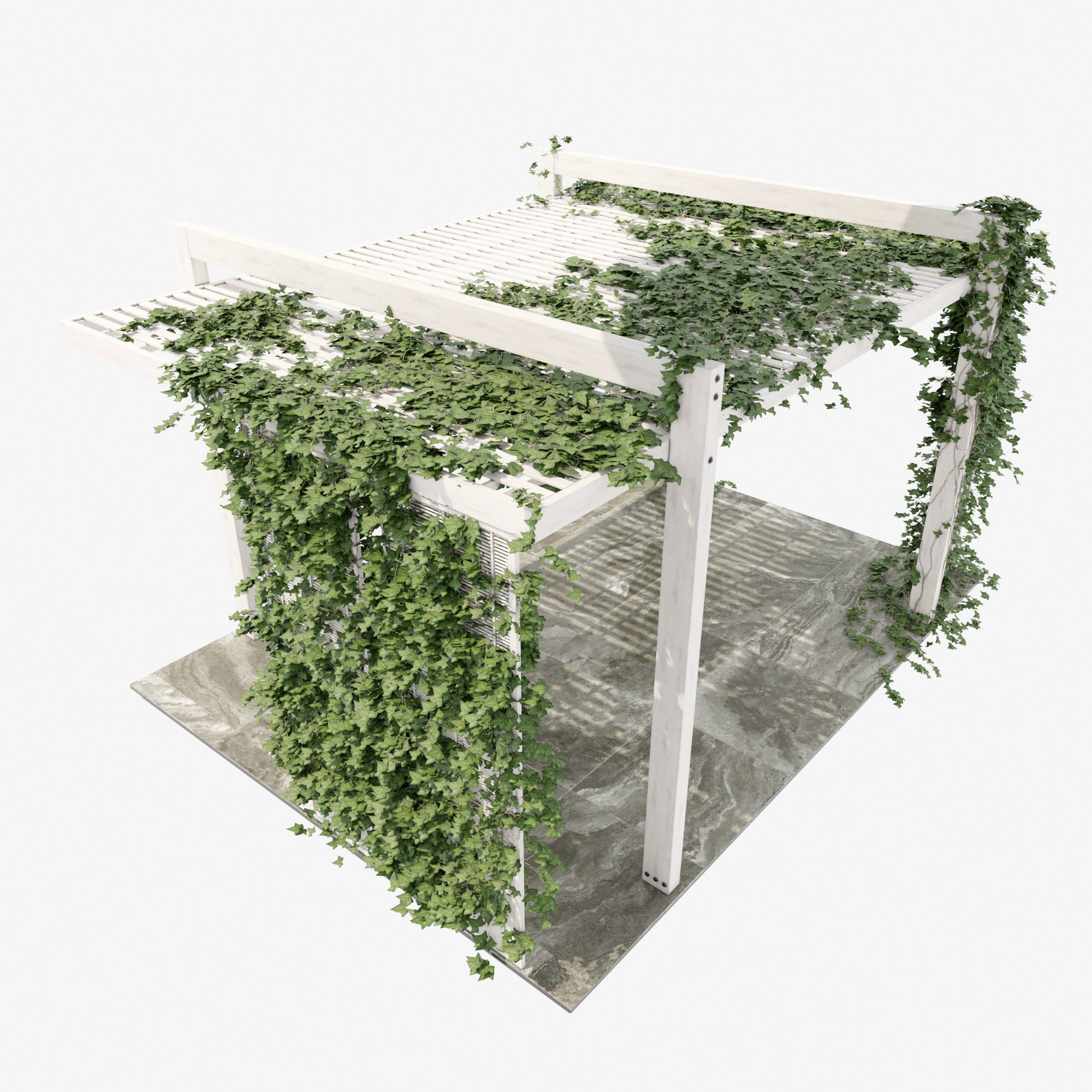 Pergola ivy 3D model_3